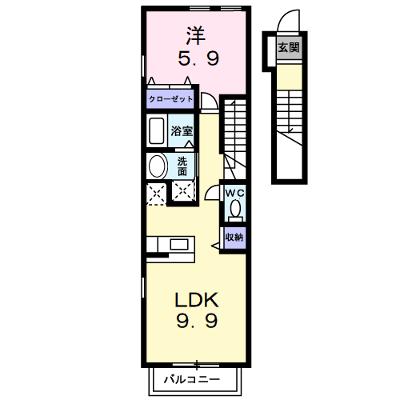 エトワール・Ｋ 203【管理NO：1-012622801-02030】 ★家具家電は申し込み後に搬入します★の外観画像