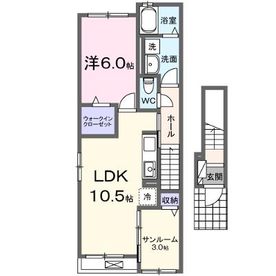 エピナール土浦１ 201【管理NO：1-027333801-02010】 ★家具家電は申し込み後に搬入します★の外観画像