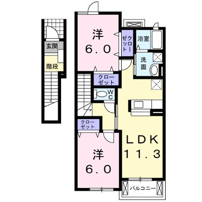 エスポワール杢師 203【管理NO：1-015407301-02030】 ★家具家電は申し込み後に搬入します★の外観画像