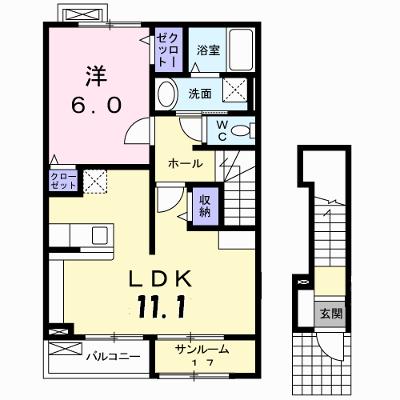 グランソレイユ 202【管理NO：1-015970201-02020】 ★家具家電は申し込み後に搬入します 2026年07月中旬入居可能の外観画像