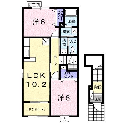 ミニョンアヴェニュールＡ 201【管理NO：1-015709101-02010】 ★家具家電は申し込み後に搬入します 2026年10月中旬入居可能の外観画像