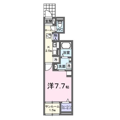 フローラル　Ａ 101【管理NO：1-027245401-01010】 ★家具家電は申し込み後に搬入します 2026年08月下旬入居可能の外観画像
