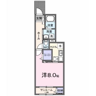 アヴニール 102【管理NO：1-028689101-01020】 ★家具家電は申し込み後に搬入します 2026年12月下旬入居可能の外観画像