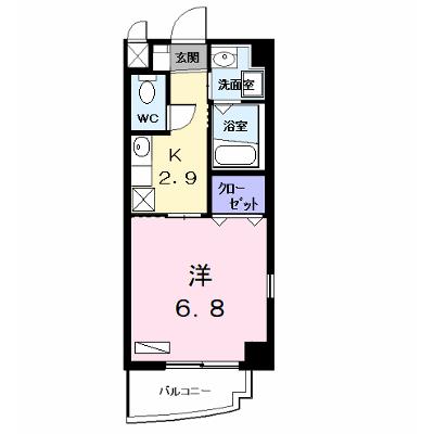 プラシード幸 401【管理NO：1-011463001-04010】 ★家具家電は申し込み後に搬入します★の外観画像