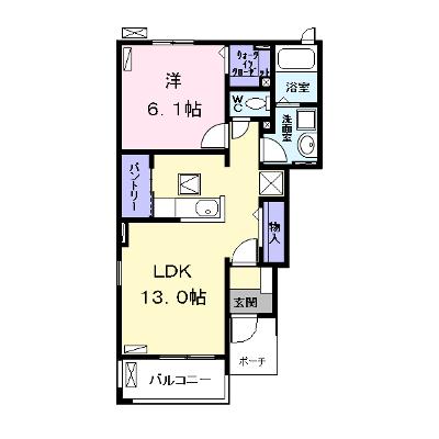 カサ　カンパーナⅠ 101【管理NO：1-022855601-01010】 ★家具家電は申し込み後に搬入します★の外観画像