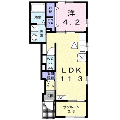 ペッレグリーノⅡ 102【管理NO：1-022768602-01020】 ★家具家電は申し込み後に搬入します 2026年08月下旬入居可能の外観画像