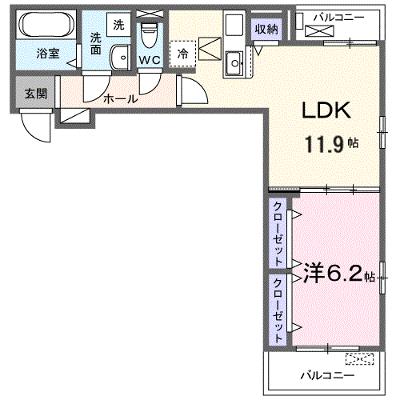 クライネル・ヴァルト 102【管理NO：1-028604001-01020】 ★家具家電は申し込み後に搬入します 2026年11月上旬入居可能の外観画像