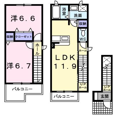 シャルマンＴ２　Ｂ棟 207【管理NO：1-011045202-02060】 ★家具家電は申し込み後に搬入します★ ★2026年08月下旬入居可能★の外観画像