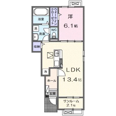 ソレイユⅠ 104【管理NO：1-028307301-01040】 ★家具家電は申し込み後に搬入します★ ★2027年01月下旬入居可能★の外観画像
