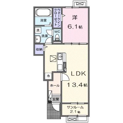 ソレイユⅠ 103【管理NO：1-028307301-01030】 ★家具家電は申し込み後に搬入します 2027年01月下旬入居可能の外観画像