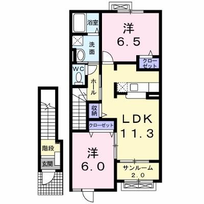 シュティルラント　Ⅱ 203【管理NO：1-014785602-02030】 ★家具家電は申し込み後に搬入します 2026年08月上旬入居可能の外観画像