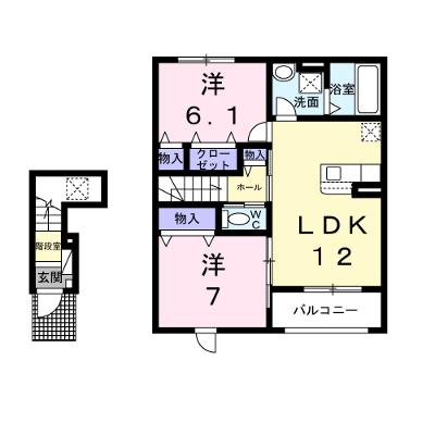 カルム　シャーンス 202【管理NO：1-027157901-02020】 ★家具家電は申し込み後に搬入します 2026年09月中旬入居可能の外観画像
