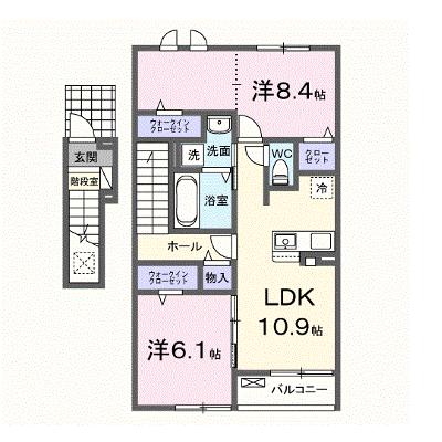 ラ・カーサ　ドルチェ 202【管理NO：1-028005801-02020】 ★家具家電は申し込み後に搬入します 2026年08月下旬入居可能の外観画像
