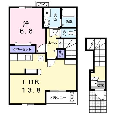 エリタージュ 203【管理NO：1-013626901-02030】 ★家具家電は申し込み後に搬入します★ ★2026年08月中旬入居可能★の外観画像