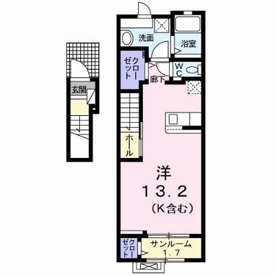 ボンヌ・シャンスⅡ 202【管理NO：1-024603301-02020】 ★家具家電は申し込み後に搬入します 2026年08月下旬入居可能の外観画像