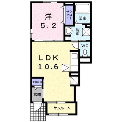 クラール東村　Ａ 101【管理NO：1-024982901-01010】 ★家具家電は申し込み後に搬入しますの外観画像