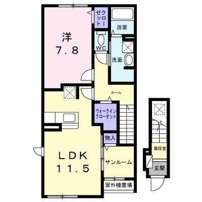 ガーデンＫＯＳＡＫＡ 201【管理NO：1-028416301-02010】 ★家具家電は申し込み後に搬入します 2026年10月上旬入居可能の外観画像