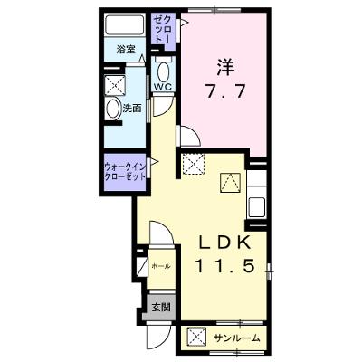 ガーデンＫＯＳＡＫＡ 102【管理NO：1-028416301-01020】 ★家具家電は申し込み後に搬入します 2026年10月上旬入居可能の外観画像