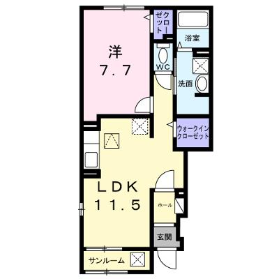 ガーデンＫＯＳＡＫＡ 101【管理NO：1-028416301-01010】 ★家具家電は申し込み後に搬入します★ ★2026年10月上旬入居可能★の外観画像