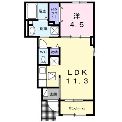 ボン　モマン　Ｍ　Ⅰ 102【管理NO：1-023847401-01020】 ★家具家電は申し込み後に搬入します★の外観画像
