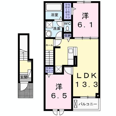 テルミアース　Ⅱ 203【管理NO：1-026893302-02030】 ★家具家電は申し込み後に搬入します★ ★2026年08月中旬入居可能★の外観画像