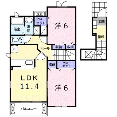 ハピネスコート　Ａ 204【管理NO：1-013940301-02040】 ★家具家電は申し込み後に搬入します★ ★2026年09月中旬入居可能★の外観画像