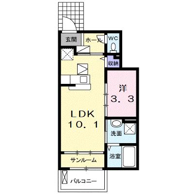 ル・ソレイユ 102【管理NO：1-017847001-01020】 ★家具家電は申し込み後に搬入します★の外観画像
