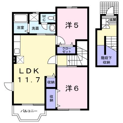 ＭＩＤＯＲＩ　ＲＯＳＥ　Ⅱ 202【管理NO：1-010524101-02020】 ★家具家電は申し込み後に搬入します★の外観画像