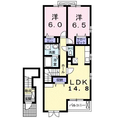 プラシード串木野Ⅱ 205【管理NO：1-022879501-02050】 ★家具家電は申し込み後に搬入します★ ★2026年08月下旬入居可能★の外観画像