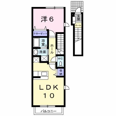 セゾン　グリーンＡ 201【管理NO：1-015475101-02010】 ★家具家電は申し込み後に搬入します★ ★2026年08月中旬入居可能★の外観画像