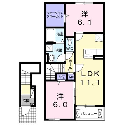 プルメリアⅡ 202【管理NO：1-026203501-02020】 ★家具家電は申し込み後に搬入します 2026年07月中旬入居可能の外観画像