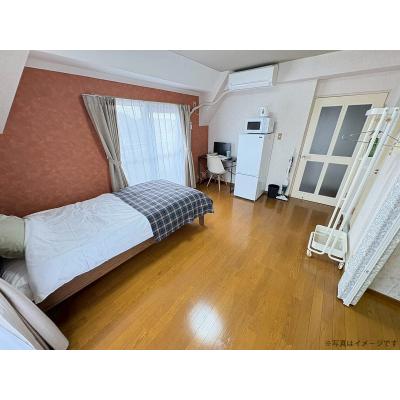 ユニオンマンスリー萩山１　402　1R・シングル☆【禁煙ルーム】人気の角部屋！安心のモニター付きインターフォン完備/デスク・チェア＆たっぷり収納2ドア冷蔵庫など生活家電のあるお部屋の外観画像