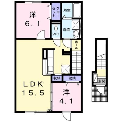 ジェルメⅡ 201【管理NO：1-022487302-02010】 ★家具家電は申し込み後に搬入します 2026年08月下旬入居可能の外観画像
