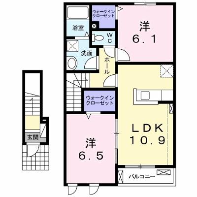 プラシード・アルバ 203【管理NO：1-020075101-02030】 ★家具家電は申し込み後に搬入します★の外観画像