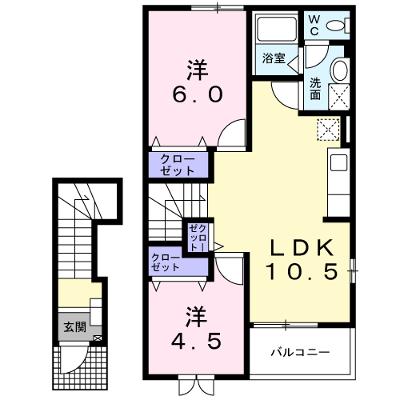 サニー　サンフラワー　Ｔ．Ｍ． 202【管理NO：1-011954601-02020】 ★家具家電は申し込み後に搬入します★の外観画像