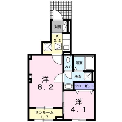 クラール　島野　Ａ 105【管理NO：1-027458101-01050】 ★家具家電は申し込み後に搬入しますの外観画像