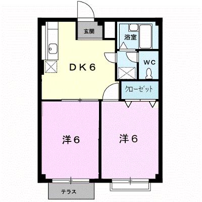 プライムハイツＢ 104【管理NO：1-003600502-01040】 ★家具家電は申し込み後に搬入しますの外観画像