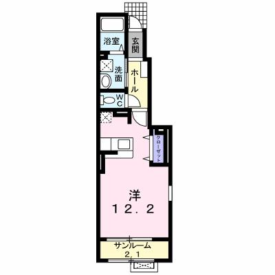 プルメリアⅢ 101【管理NO：1-016335103-01010】 ★家具家電は申し込み後に搬入します 2026年08月上旬入居可能の外観画像