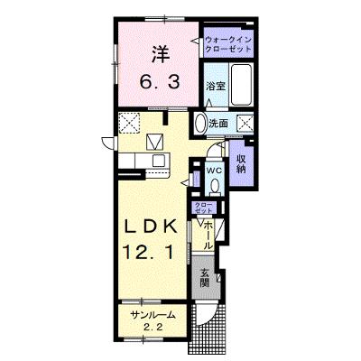コスモス若槻 101【管理NO：1-027396201-01010】 ★家具家電は申し込み後に搬入します★の外観画像