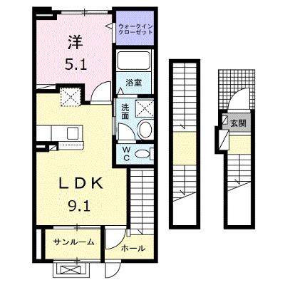 サラ 302【管理NO：1-025904301-03020】 ★家具家電は申し込み後に搬入します 2026年07月下旬入居可能の外観画像