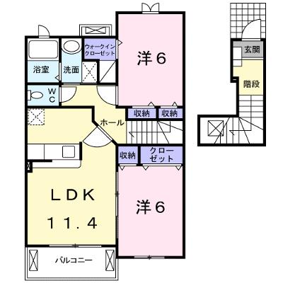 メゾン・ドゥアン　Ｂ 203【管理NO：1-017536401-02030】 ★家具家電は申し込み後に搬入しますの外観画像