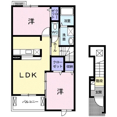 ラフレシール・ジュイエ 202【管理NO：1-014063601-02020】 ★家具家電は申し込み後に搬入しますの外観画像