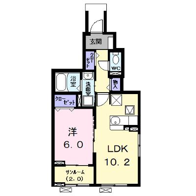 クレール・アンジュⅡ 101【管理NO：1-028586502-01010】 ★家具家電は申し込み後に搬入します★ ★2026年10月上旬入居可能★の外観画像