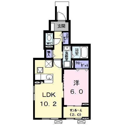 クレール・アンジュⅠ 102【管理NO：1-028586501-01020】 ★家具家電は申し込み後に搬入します★ ★2026年10月上旬入居可能★の外観画像