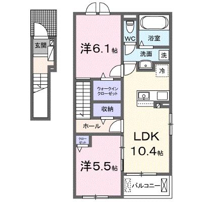 ジュネスⅡ 201【管理NO：1-027335602-02010】 ★家具家電は申し込み後に搬入します★ ★2026年08月下旬入居可能★の外観画像