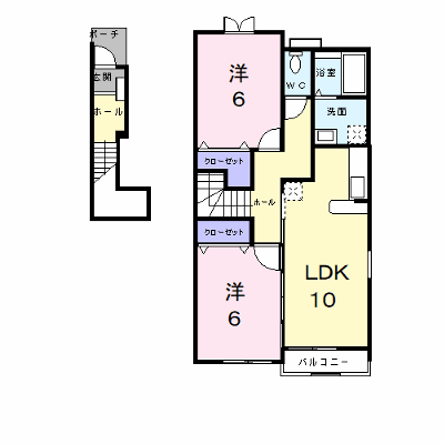 エレガント　Ⅱ 201【管理NO：1-012839102-02010】 ★家具家電は申し込み後に搬入します★の外観画像