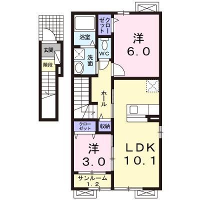 ルシェリア　コリーナ 201【管理NO：1-019071701-02010】 ★家具家電は申し込み後に搬入します 2026年07月下旬入居可能の外観画像