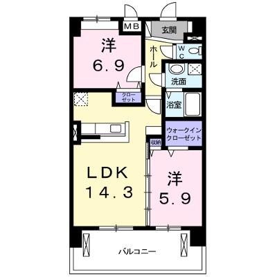 ディアコート中臣 205【管理NO：1-020348401-02050】 ★家具家電は申し込み後に搬入します★ ★2026年09月中旬入居可能★の外観画像