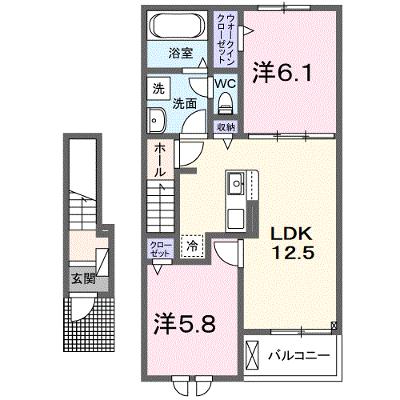 ミモザ 202【管理NO：1-027320501-02020】 ★家具家電は申し込み後に搬入します★の外観画像