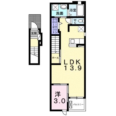 モン・シュシュⅡ 201【管理NO：1-027259802-02010】 ★家具家電は申し込み後に搬入します 2026年07月下旬入居可能の外観画像